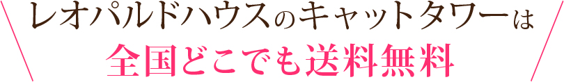 レオパルドハウスのキャットタワーは全国どこでも送料無料